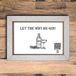 "let the wifi be-gin" photo frame