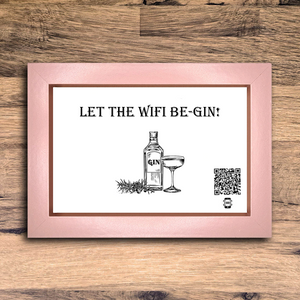 "let the wifi be-gin" photo frame